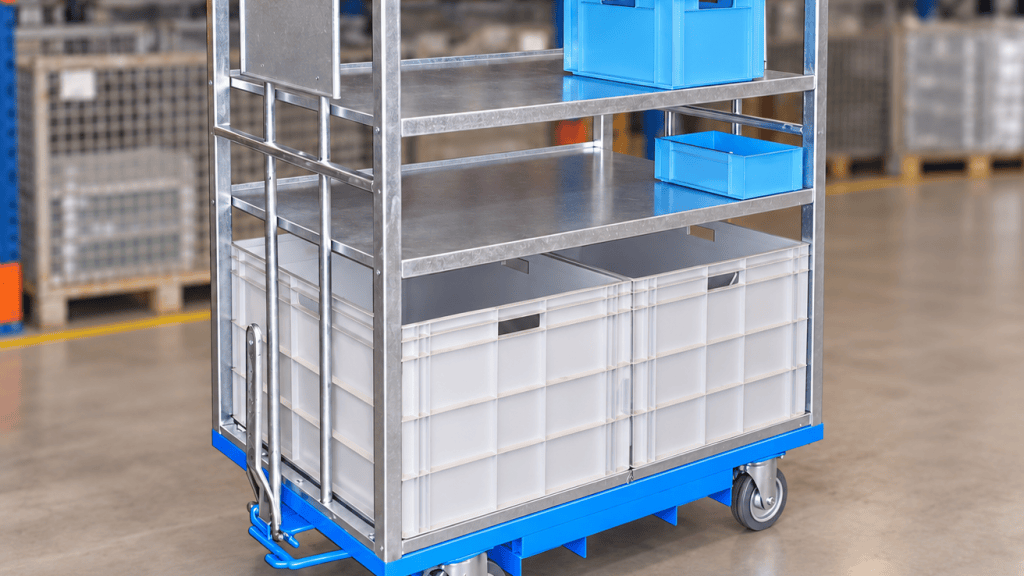 Custom industrial trolley for production and material handling